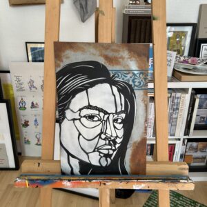 Sans nom (portrait femme sur tôle)